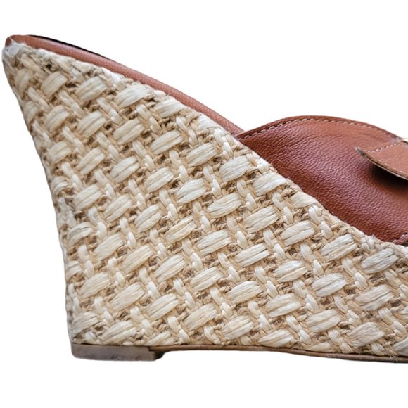 FRANCO BARBIERI - Wedge Platform - Leather and Straw Espadrille - Made in Italy - Picture 7 of 13